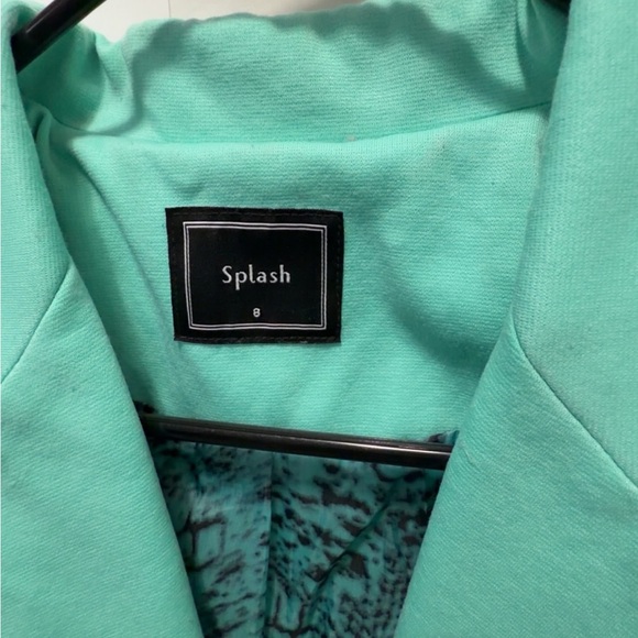 Splash Mint Women's Suit Jacket - Picture 3 of 3